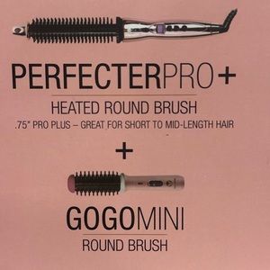 Calista perfecterpro heated round brush + GoGo mini brush (Rose Gold) .75